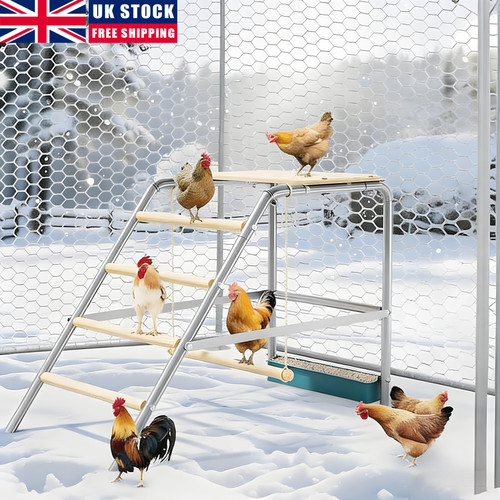 Chicken coop toy with swing - with,