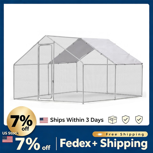 Large metal chicken coop - chicken,