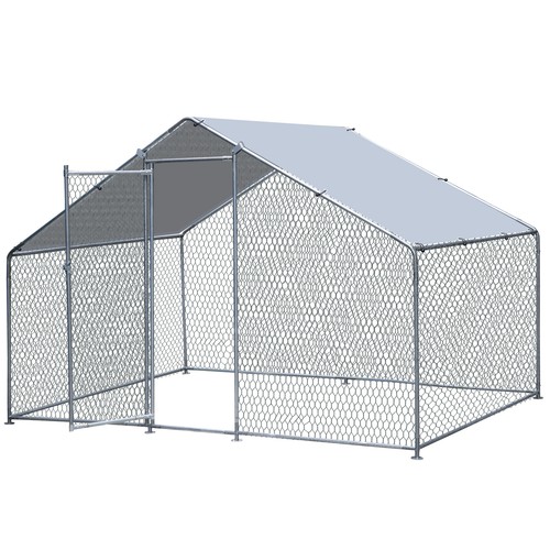 Metal chicken coop run with - metal,