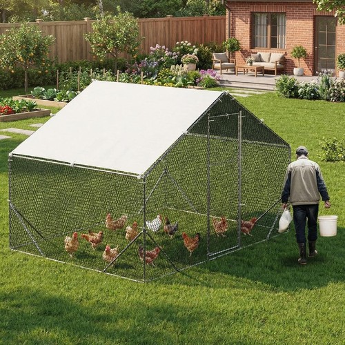 Metal chicken coop - chicken, heavy-duty