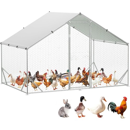 Walk chicken run galvanized - in,