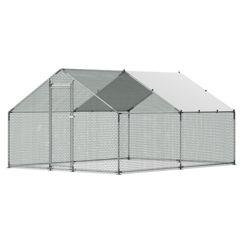 Large metal chicken coop - chicken,