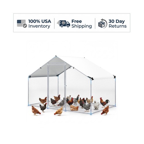 Large metal chicken coop - chicken,