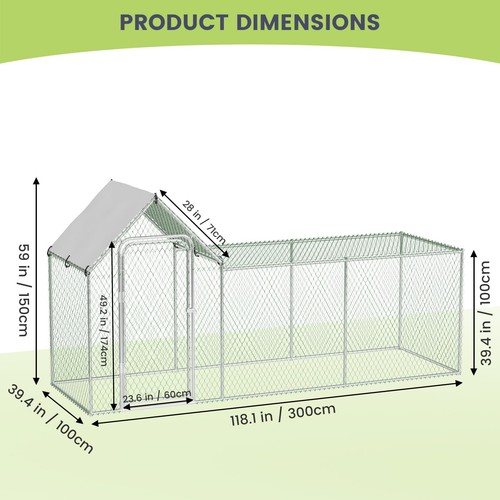 Large metal chicken - large, coop