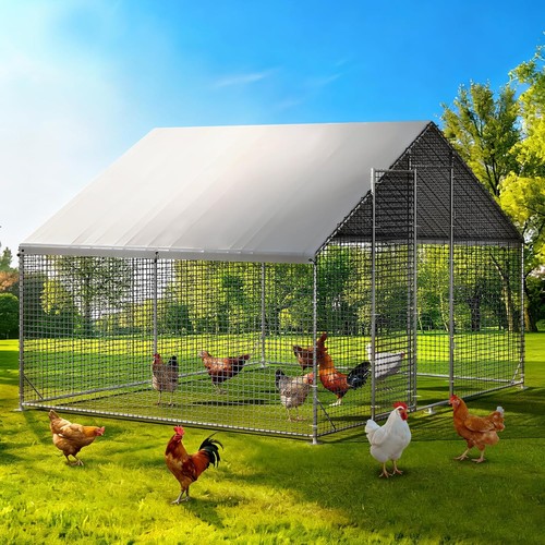Large walk coop galvanized - large,