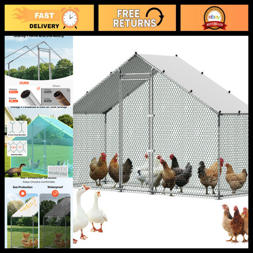 Large metal chicken - large, coop