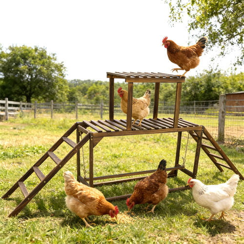 Large wood chicken - wood, roosting