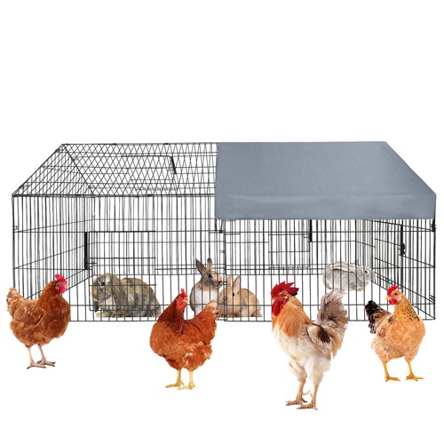 Large metal chicken coop - chicken,