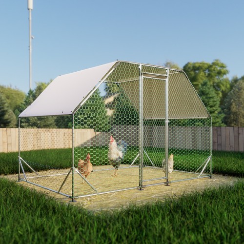 Large galvanized chicken coop - large,
