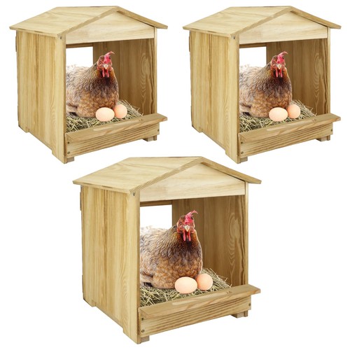 Wooden chicken nesting box - wooden,